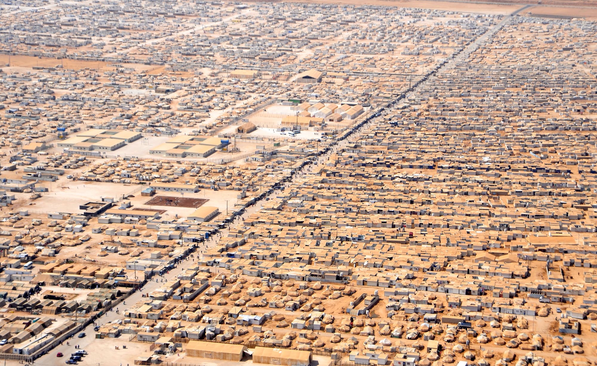 The Zaatari refugee camp in Jordan is the 2nd largest in the world