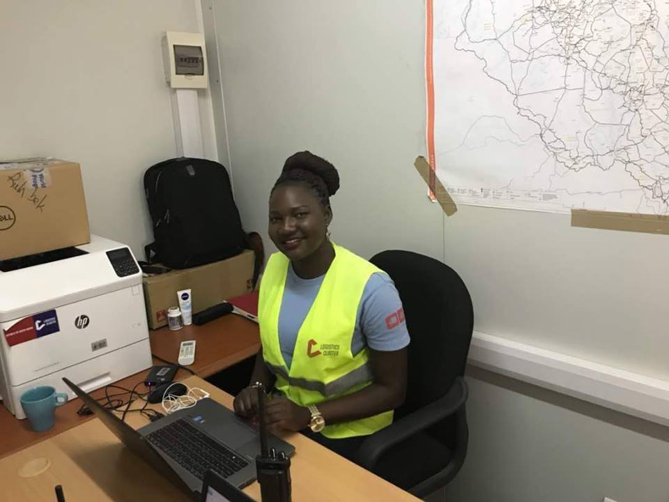 Humanitarian logistics officer Diko Amariah in her office in Rumbek, South Sudan.