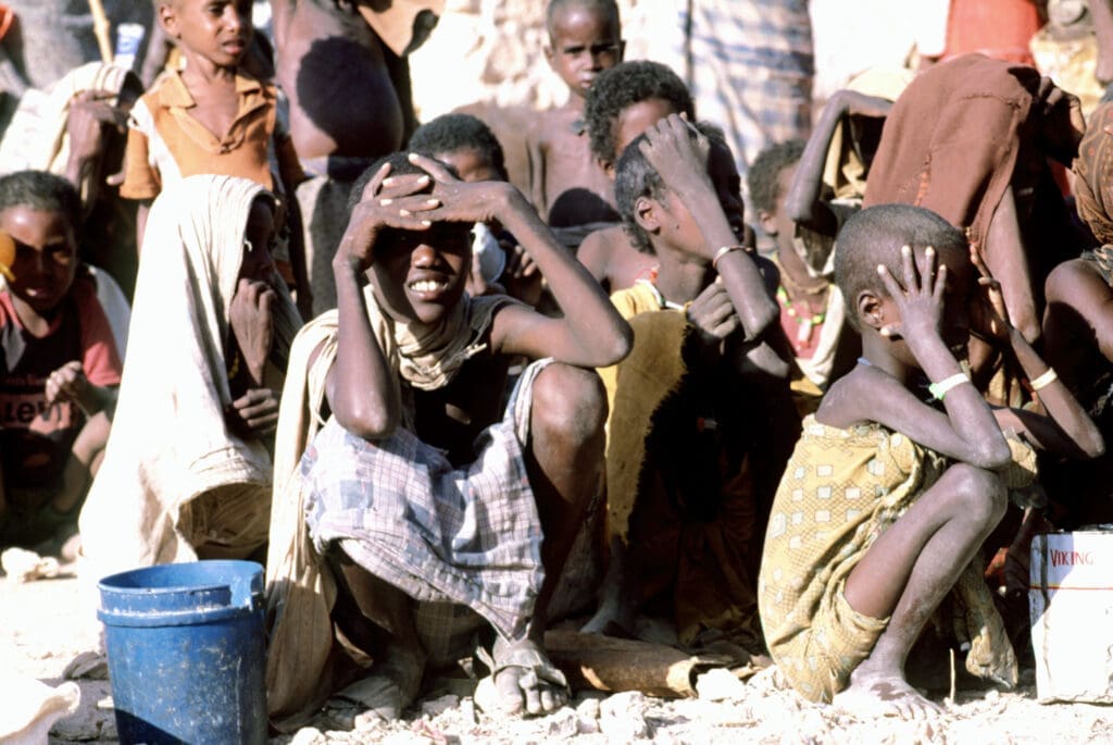 Extreme hunger and famine hit Somalia in 1992