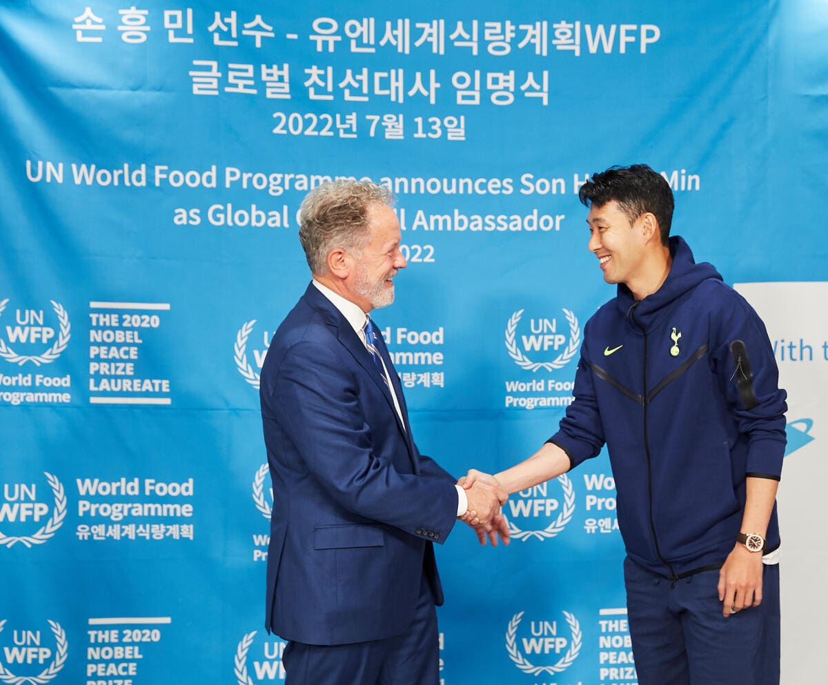 Son Heung-Min WFP Global Goodwill Ambassador
