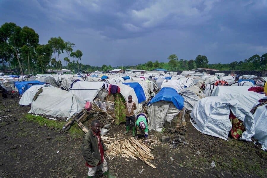 Displacement camp in the DRC