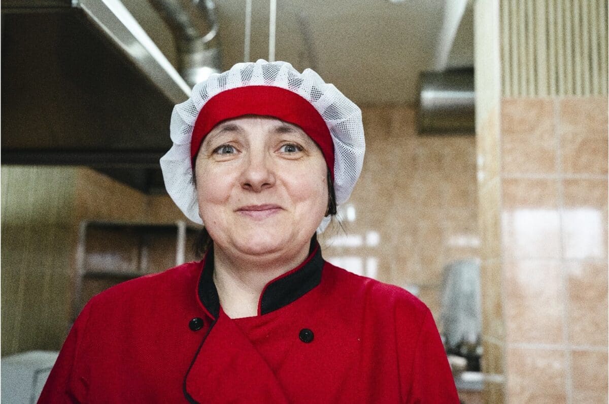 Nadiia, a chef in Ukraine