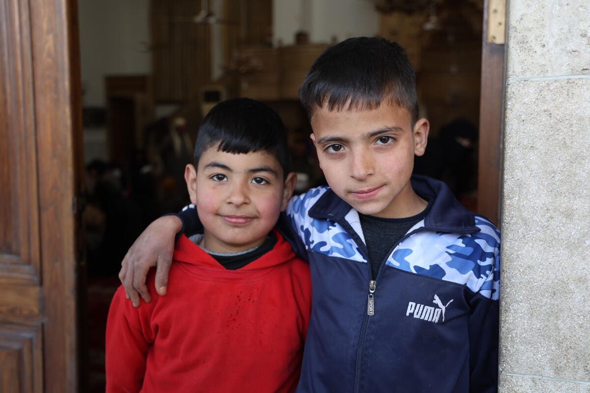 Two young boys in Syria