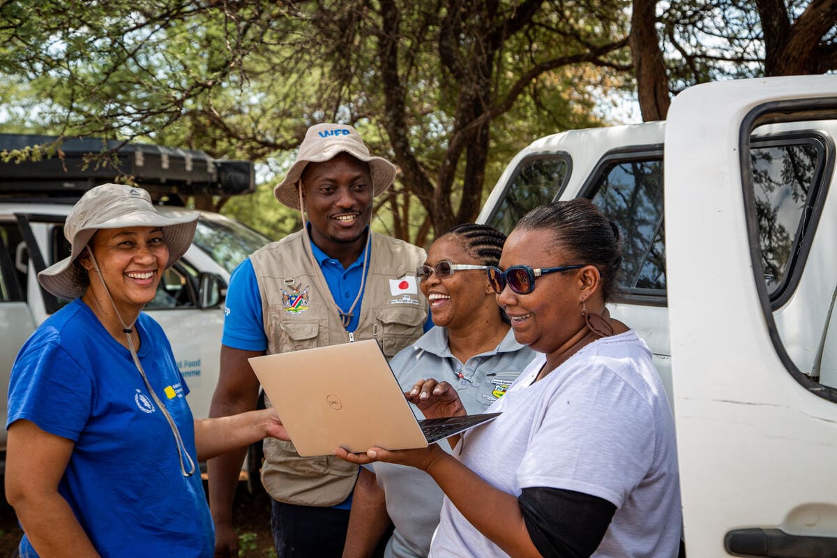 People receive WFP food assistance in Namibia